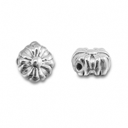 Kralen van Stainless steel Roestvrij staal (RVS) flower Silver