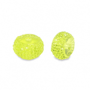 Kralen van resin rondellen 10mm Light green