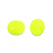 Kralen van resin rondellen 8mm Neon yellow