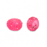 Kralen van resin rondellen 6mm Pink