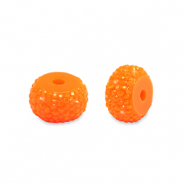 Kralen van resin rondellen 6mm Neon orange