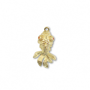 Brass TQ metaal bedels fish Gold-orange