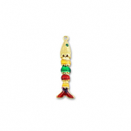 Eco-brass&reg; metaal bedels fish Gold-multicolour