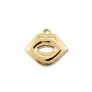 Bedels van Stainless steel Roestvrij staal (RVS) kiss Gold