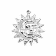 Bedels van Stainless steel Roestvrij staal (RVS) moon & sun Silver