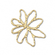 Bedels / connector van Stainless steel Roestvrij staal (RVS) flower Gold