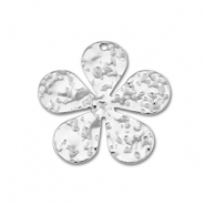 Bedels van Stainless steel Roestvrij staal (RVS) flower Silver