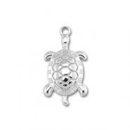 Bedels van Stainless steel Roestvrij staal (RVS) turtle Silver
