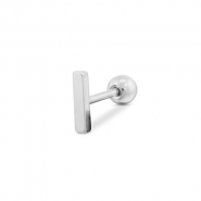 Oorpiercing van Stainless steel Roestvrij staal (RVS) Silver