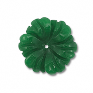 Kralen natuursteen kwarts flower Dark green