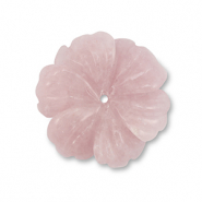 Kralen natuursteen rozenkwarts flower Light pink