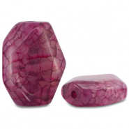 Kralen natuursteen agaat irregular Magenta purple