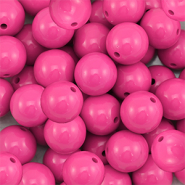 14 mm kralen van DQ acryl Magenta pink