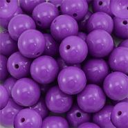 14 mm kralen van DQ acryl Purple