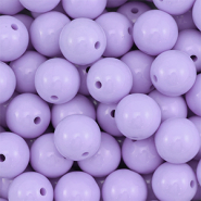 16 mm kralen van DQ acryl Pastel lilac