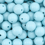 16 mm kralen van DQ acryl Pastel blue