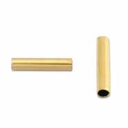 Kralen van Stainless steel Roestvrij staal (RVS) tube 8mm Gold