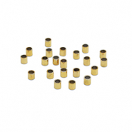 Kralen van Stainless steel Roestvrij staal (RVS) knijpkraal tube 2mm Gold