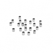 Kralen van Stainless steel Roestvrij staal (RVS) knijpkraal tube 1.5mm Silver