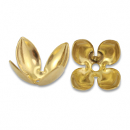 Benodigdheden van Stainless steel Roestvrij staal (RVS) kralenkap flower Gold