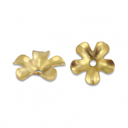 Benodigdheden van Stainless steel Roestvrij staal (RVS) kralenkap flower Gold