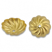 Benodigdheden van Stainless steel Roestvrij staal (RVS) kralenkap flower Gold