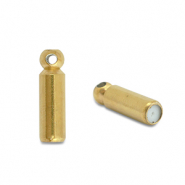 Benodigdheden van Stainless steel Roestvrij staal (RVS) eindkap voor broches /pins Gold