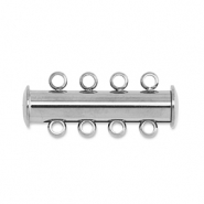 Benodigdheden van Stainless steel Roestvrij staal (RVS) multi-ketting magneetsluiting Silver
