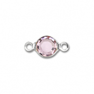 Benodigdheden van Stainless steel Roestvrij staal (RVS) connector round Silver-light pink