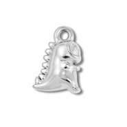 Bedels van Stainless steel Roestvrij staal (RVS) dinosaur Silver