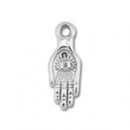 Bedels van Stainless steel Roestvrij staal (RVS) hand with eye Silver