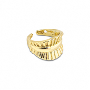 Oorbellen van Stainless steel Roestvrij staal (RVS) ear cuff Gold