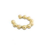 Oorbellen van Stainless steel Roestvrij staal (RVS) ear cuff Gold