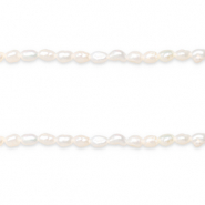 BQ Zoetwater parels nugget 6x4mm Natural white