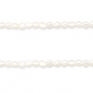 BQ Zoetwater parels nugget round 6-7x5mm Natural white