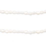 BQ Zoetwater parels rice 5x4mm Natural white