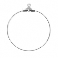 Benodigdheden van Stainless steel Roestvrij staal (RVS) creolen oorring hangers Silver