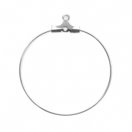 Benodigdheden van Stainless steel Roestvrij staal (RVS) creolen oorring hangers Silver