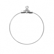 Benodigdheden van Stainless steel Roestvrij staal (RVS) creolen oorring hangers Silver