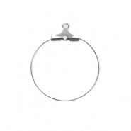 Benodigdheden van Stainless steel Roestvrij staal (RVS) creolen oorring hangers Silver