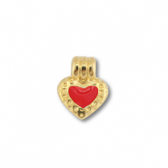 Metaal bedels DQ heart Goud (nikkelvrij)-red