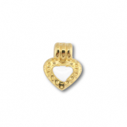 Metaal bedels DQ heart Goud (nikkelvrij)-white
