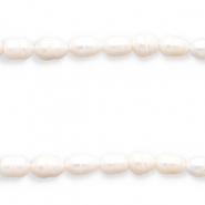 BQ Zoetwater parels rice 9x7-8mm Naturel white