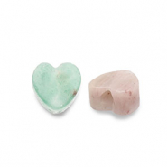 Kralen natuursteen kwarts heart Multicolour