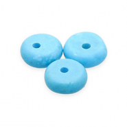 Kralen natuursteen magnesiet rondelle Blue