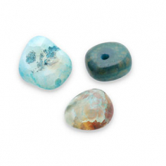 Kralen natuursteen agaat Multicolour blue