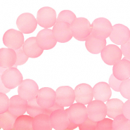 Glaskralen 6 mm mat Azalea pink