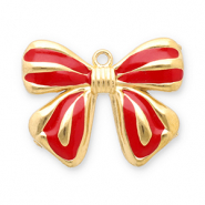 Bedels van Stainless steel Roestvrij staal (RVS) bow Gold-red
