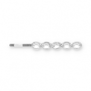 Haaraccessoires schuifspeld with strass Silver-transparent