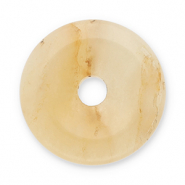 Hangers van natuursteen agaat donut 16mm Amber orange